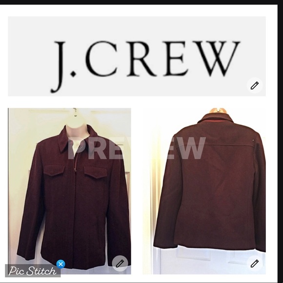 J. Crew Jackets & Blazers - J Crew womens burgandy zip front jacket size med excellent condition